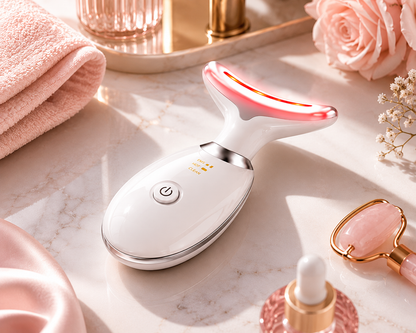 LED Face & Neck Massager – Warming Skincare Device